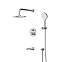 Встраиваемая душевая система AM.PM X-Joy FT85A3RH10 хром: тропический верхний душ, ручной душ, термостат