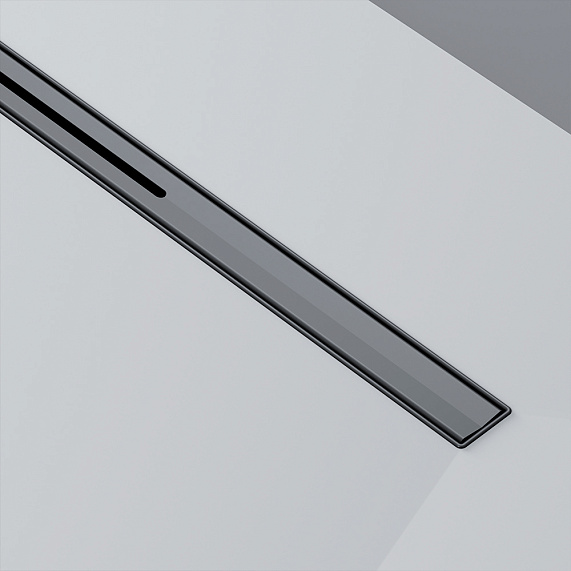 Душевой трап (лоток) 60 AM.PM MasterFlow Slim W01SC-S11-060-05BM комбинированный затвор с черной матовой решеткой-9