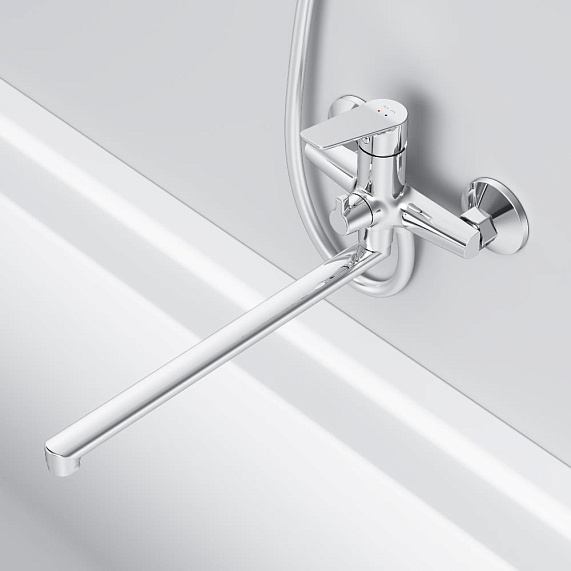Смеситель для ванны и душа AM.PM Crave F9C90200 длинный излив, хром-5