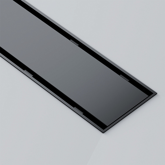 Душевой трап (лоток) 50 AM.PM PrimeFlow W02SC-U11-050-04BM комбинированный затвор с черной матовой решеткой под плитку-19