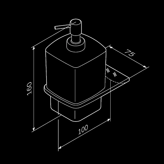 Дозатор для мыла настенный стеклянный AM.PM Inspire 2.0 A50A36922 черный-7