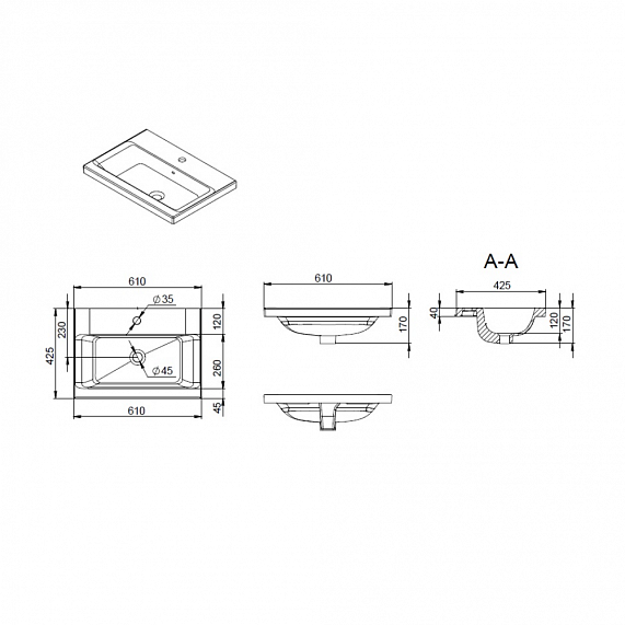 Тумба с раковиной и смесителем 60 AM.PM Gem M90FHX06022WG подвесная белый глянец-5