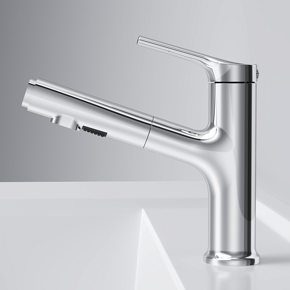 Смеситель для раковины (умывальника) AM.PM X-Joy S F85B02900 с выдвижным изливом, хром-3