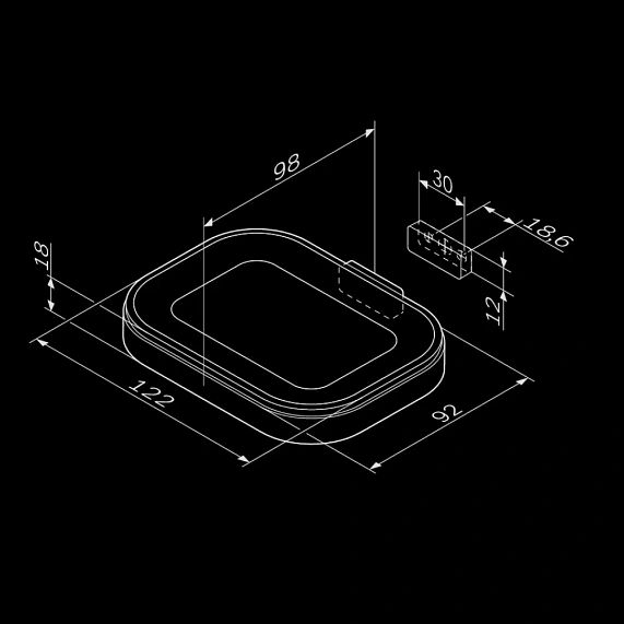 Мыльница стеклянная настенная AM.PM Func A8F34200 хром-7