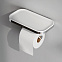 Держатель для туалетной бумаги настенный AM.PM Func A8F341400  с полочкой, хром, белый