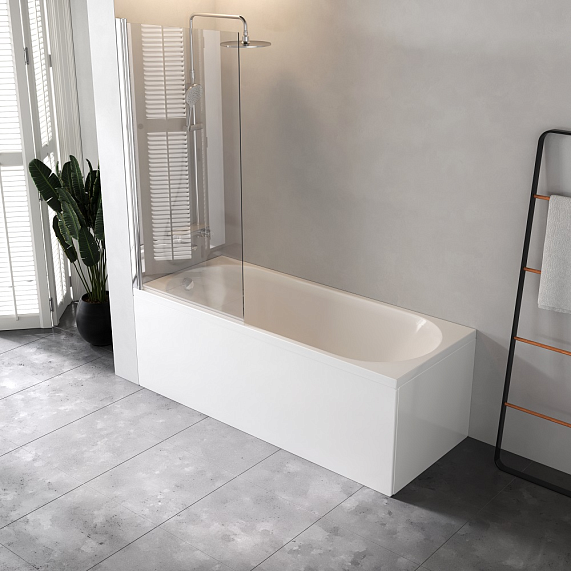 Ванна акриловая 170 AM.PM Moxie W9MA-170-070W-A2ROFL с каркасом и слив-переливом, белая-2