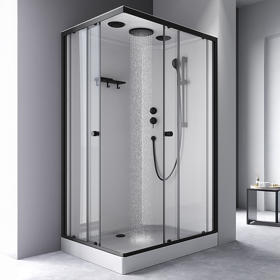 Душевая кабина 90x120 AM.PM X-Joy W94C-403-12090BT профиль черный матовый, низкий поддон-1