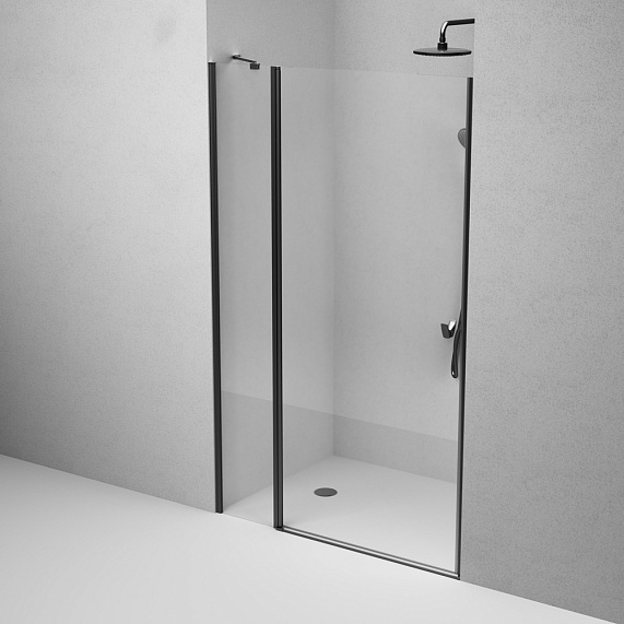 Душевая перегородка с дверью 120x190 AM.PM Sunny W87G-120-1P-BT прозрачное стекло, профиль черный матовый-3