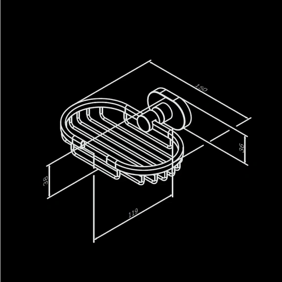 Мыльница металлическая настенная AM.PM Sense L A7434600 хром-6
