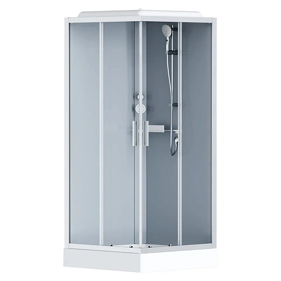 Душевая кабина 90x90 AM.PM Gem W90C-403-090MT профиль серебристый, низкий поддон-8