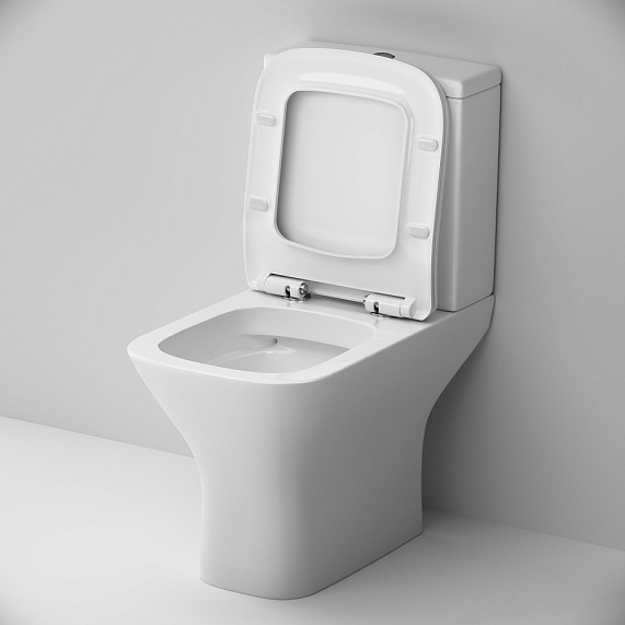 Унитаз напольный AM.PM Gem C908601SC безободковый с сиденьем микролифт, белый-4