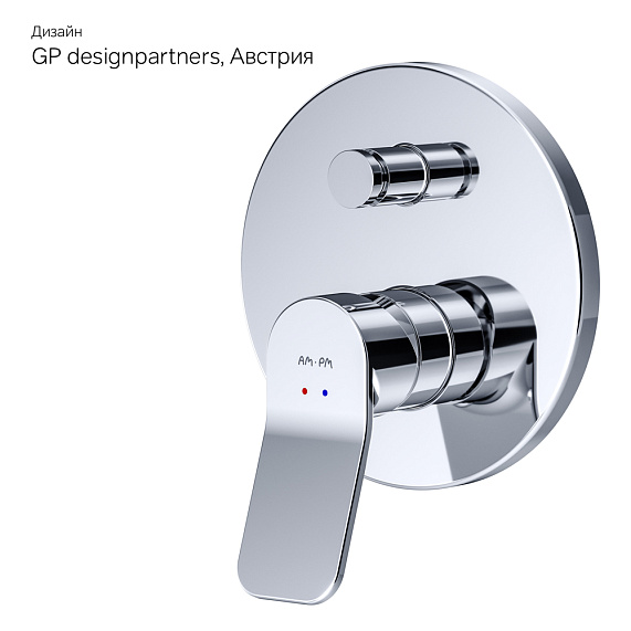 Смеситель для ванны и душа AM.PM X-Joy F85A45000 хром встраиваемый-9