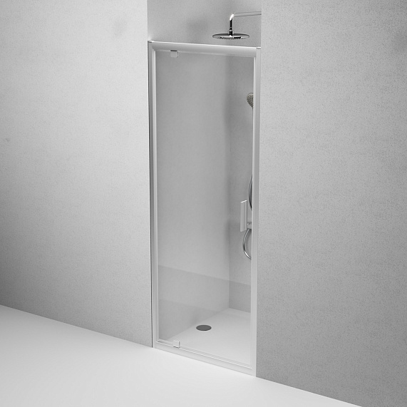 Душевая перегородка с дверью 80x195 AM.PM Gem W90G-80-1P-MT прозрачное стекло, профиль серебристый-3