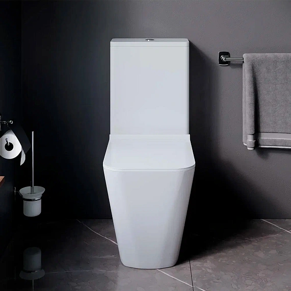 Унитаз-компакт напольный AM.PM Spike C9S8601SC безободковый, с сиденьем микролифт, белый