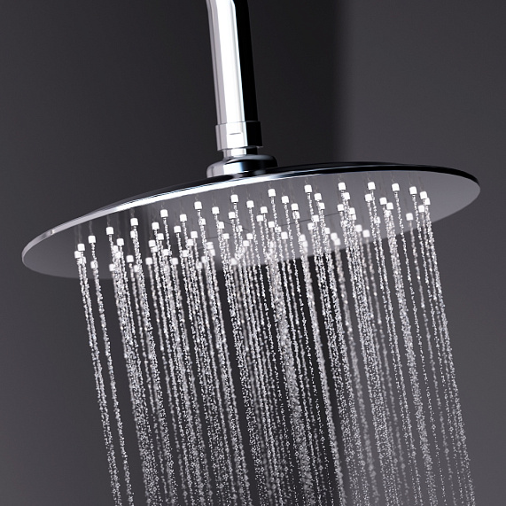 Душевая система Damixa Scandinavian Pure 936740000 стойка с тропическим душем, смесителем, изливом, хром-4
