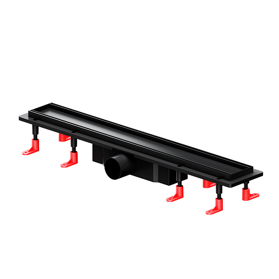 Душевой трап (лоток) 60 AM.PM PrimeFlow W02SC-U11-060-04BM комбинированный затвор с черной матовой решеткой под плитку-21