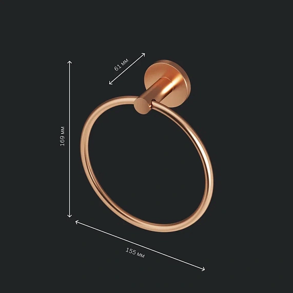 Набор аксессуаров AM.PM X-Joy розовое золото (крючок, кольцо, держатель туалетной бумаги)-4