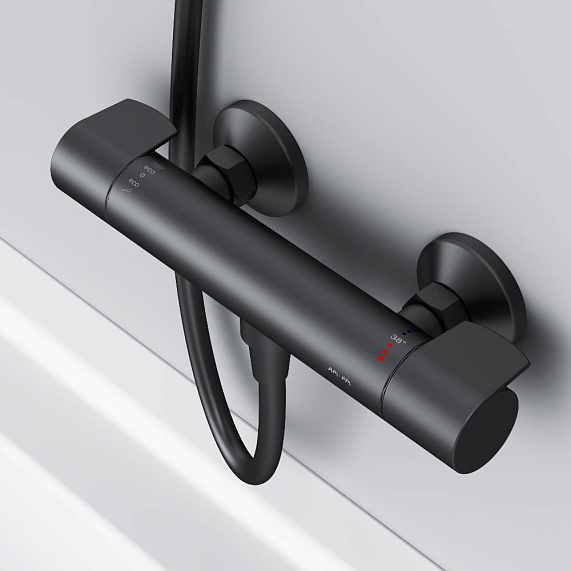 Смеситель для душа AM.PM X-Joy F85A40022 термостат, черный-4