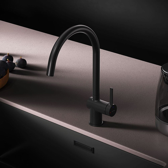 Смеситель для кухни AM.PM Func F8F07022 высокий с С-изливом, черный-3