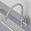 Смеситель для кухни AM.PM X-Joy S F85B07605 высокий, хром, с серым гибким изливом