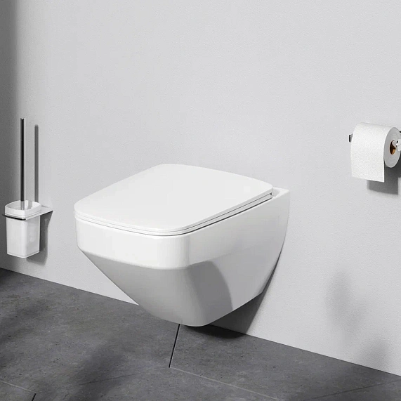 Унитаз подвесной безободковый с инсталляцией AM.PM Inspire 2.0 IS47051.50A1700 сиденьем микролифт, хром пневм. клавишей-2