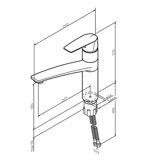 Смеситель для кухни AM.PM Gem F90A00000 хром-10