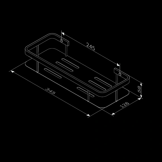 Полка в ванную AM.PM Sense L A7453122 черная-7