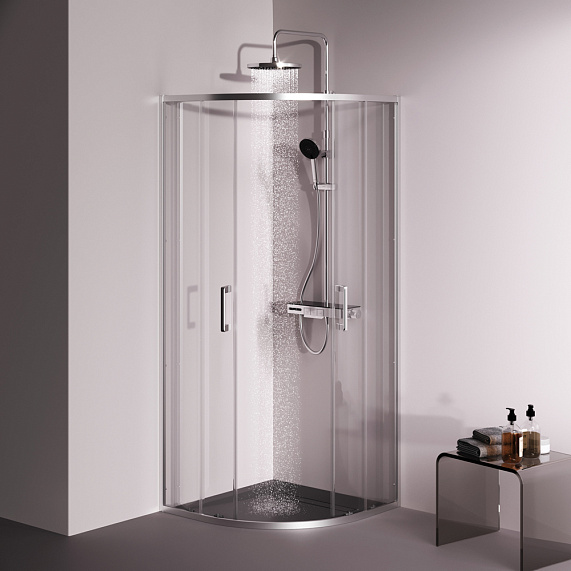 Душевое ограждение без поддона 80x80 AM.PM Above W9XG-401-8080-MT профиль серебристый-1