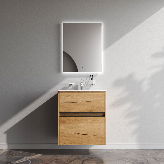 Тумба с раковиной 60 AM.PM Sense M7B-FUX0602OF-WCC0602WG подвесная/напольная на ножках, светлое дерево-3