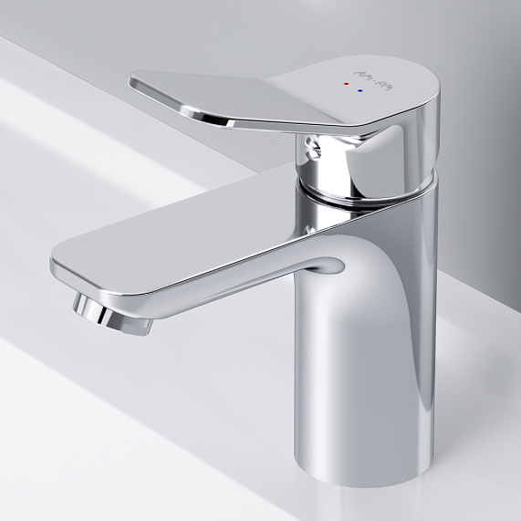 Тумба с раковиной и смесителем 65 AM.PM X-Joy M85AFHX0652WG подвесная белый глянец-1