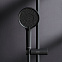 Душевая система AM.PM X-Joy F0785A422 стойка с тропическим душем, термостатом, смесителем, черная матовая
