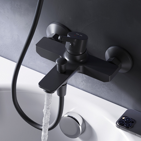Смеситель для ванны и душа AM.PM X-Joy S F85B10022 черный-2
