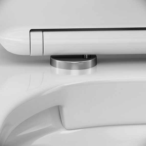 Унитаз подвесной безободковый с инсталляцией AM.PM Sense IS30251.741700 сиденьем микролифт, хром механ. клавишей-4