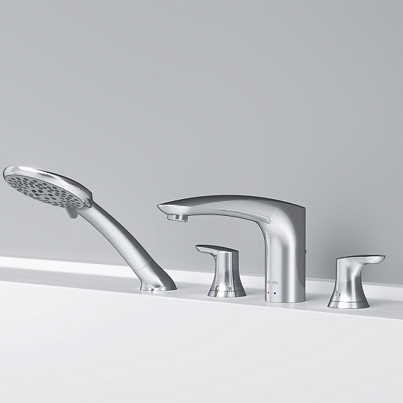 Смеситель для ванны и душа AM.PM Like F8001300 на борт, душевая лейка, шланг 1500, хром-2