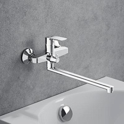 Смеситель для ванной и душа Damixa Eclipse 2.0 489000000 длинный излив, хром