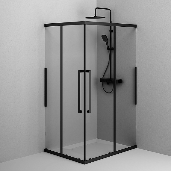 Душевое ограждение без поддона 80х120 AM.PM Func W84G-403-12080-BT профиль черный матовый-4