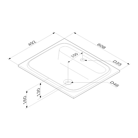 Раковина мебельная 60 AM.PM Func M8FWPC0600WM белая встраиваемая-3