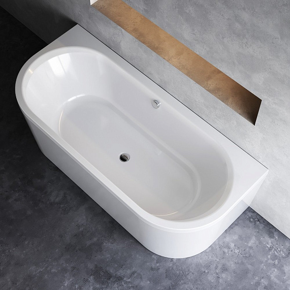 Ванна акриловая закругленная 180x80 AM.PM X-Joy W94A-180U80W-ARP белая глянцевая комплект c каркасом, панелью-4